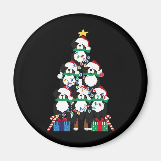 Bernese Mt Dog Welppy Christmas Tree Classic T-Shi Magnet (Vorne)
