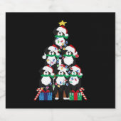 Bernese Mt Dog Welppy Christmas Tree Classic T-Shi Schaumweinetikett (Einzelnes Label)