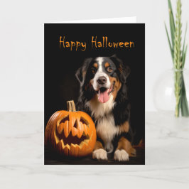 Bernese Mt. Hund Halloween Karte