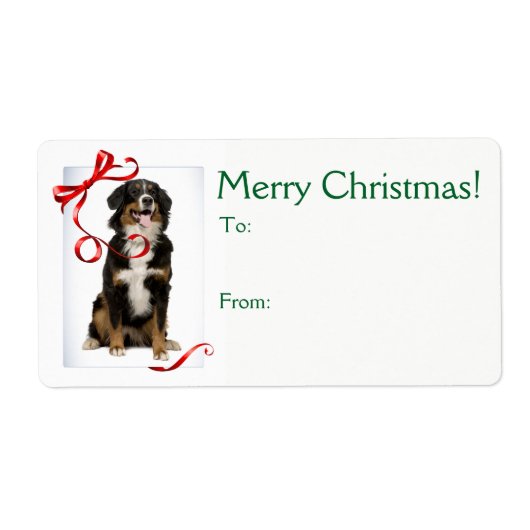 Bernese Mt. Hund Weihnachtsgeschenke Tags (Vorne)