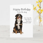Bernese Mt. Hundegeburtstags-Karte Karte (Gelbe Blume)