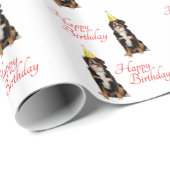 Bernese Mt. Hundegeburtstags-Packpapier Geschenkpapier (Rolleneckpunkt)