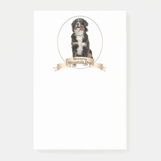 Bernese Mt. Hundepost-itanmerkungen Post-it Klebezettel (Vorderseite)