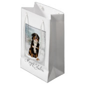 Bernese Mt. Hundeweihnachtsgeschenk-Tasche Kleine Geschenktüte (Vorderseite Schrägansicht)