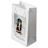 Bernese Mt. Hundeweihnachtsgeschenk-Tasche Kleine Geschenktüte (Rückseite Schrägansicht)