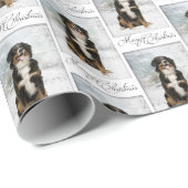 Bernese Mt. HundeweihnachtsPackpapier Geschenkpapier (Rolleneckpunkt)