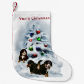 Bernese Mtn Dog Welppies Weihnachten Kleiner Weihnachtsstrumpf (Vorderseite)