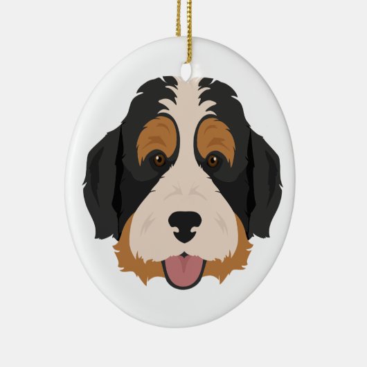 Bernese Poodle mix, Bernedoodle Weihnachtsschmuck (Rechts)
