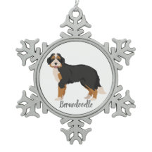 Bernese Poodle mix, Bernedoodle Weihnachtsschmuck