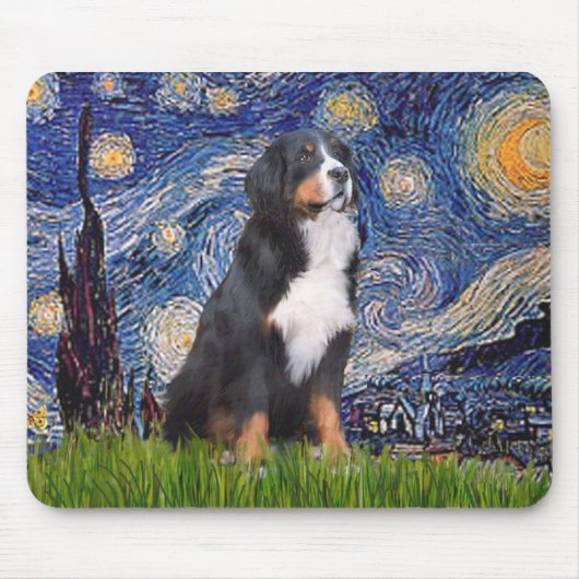 Bernese - Starry Night Mousepad (Vorne)