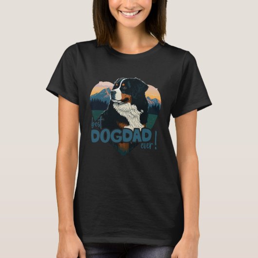 Bernesemountaindog With Heartdecoration Best Dogd T-Shirt (Vorderseite)