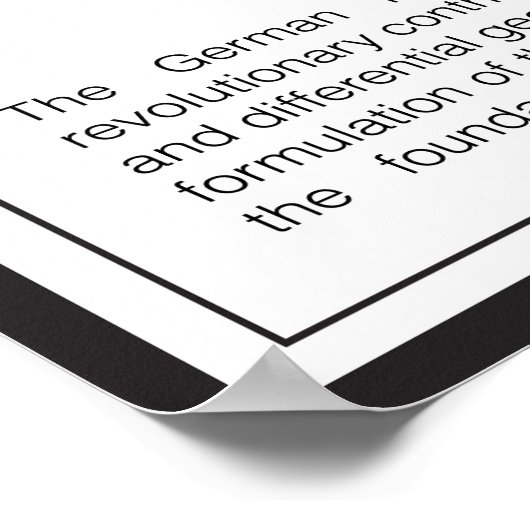 Bernhard Riemann Poster (Ecke)