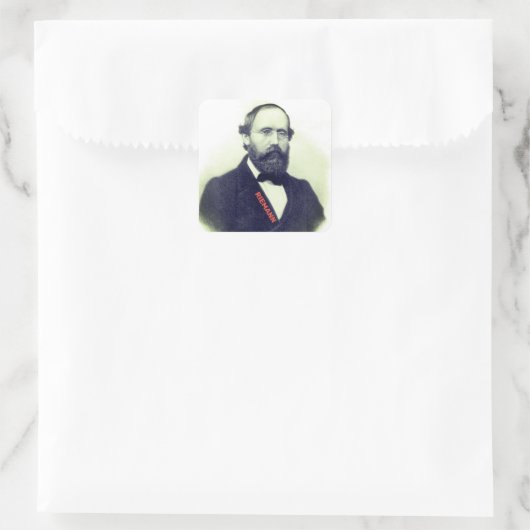 Bernhard Riemann Quadratischer Aufkleber (Tasche)