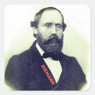 Bernhard Riemann Quadratischer Aufkleber