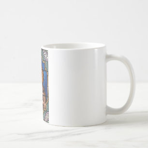 Bernhardiner der Clairvaux Buntglas-Kunst Kaffeetasse