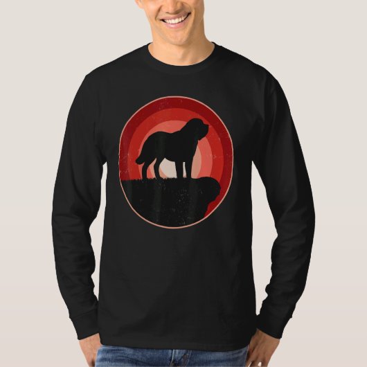 Bernhardiner Dog Retro 22 T-Shirt (Vorderseite)