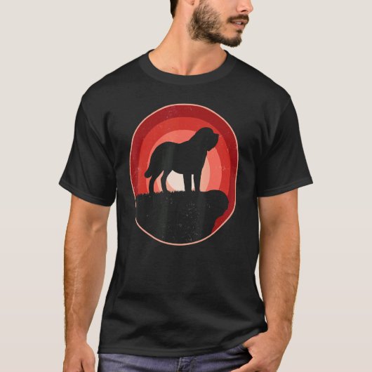 Bernhardiner Dog Retro 22 T-Shirt (Vorderseite)