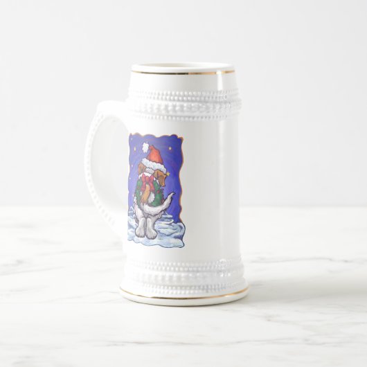 Bernhardiner-Feiertag Bierglas (Vorderseite Links)