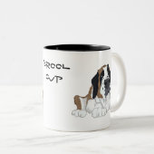 Bernhardiner-Geiferschale Zweifarbige Tasse (VorderseiteRechts)