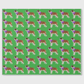 Bernhardiner-Geschenk-Packpapier Geschenkpapier (Flach)