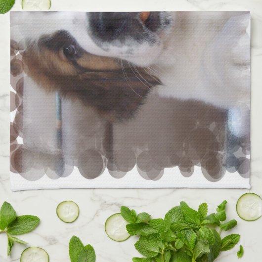 Bernhardiner-Geschirrtuch Handtuch (Gefaltet)