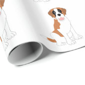 Bernhardiner Hund Geschenkpapier (Rolleneckpunkt)