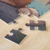 Bernhardiner Hund Puzzle (Seite)