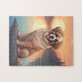 Bernhardiner Hund Puzzle (Horizontal)