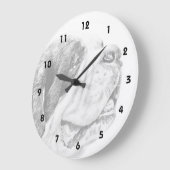 Bernhardiner-Hundekunst Große Wanduhr (Winkel)