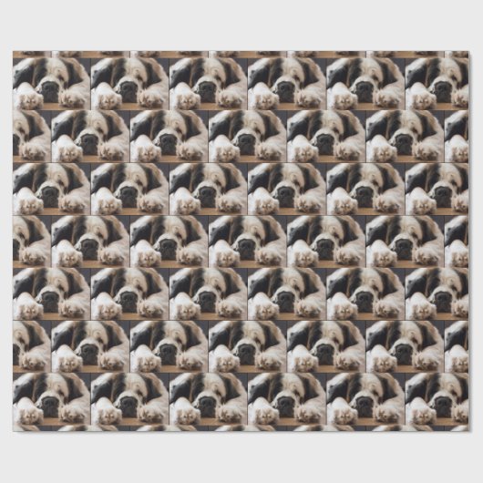 Bernhardiner-Hundeverpackung Geschenkpapier (Flach)