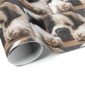 Bernhardiner-Hundeverpackung Geschenkpapier (Rolleneckpunkt)