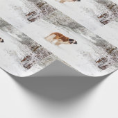 Bernhardiner-Hundweihnachtsverpackung Geschenkpapier (Ecke)