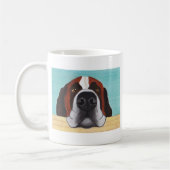 Bernhardiner - lustige Kaffee-Tasse Kaffeetasse (Links)