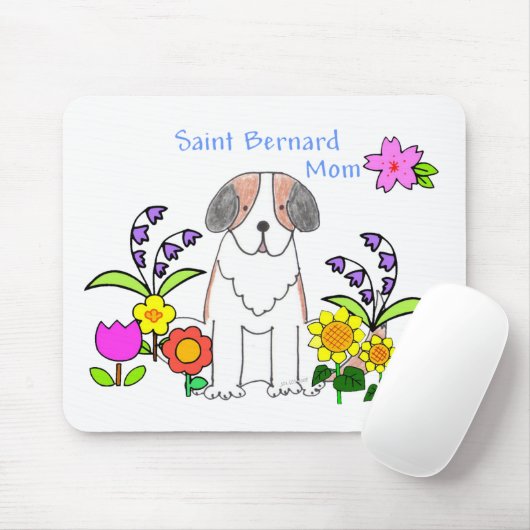 Bernhardiner-Mama Mousepad (Mit Mouse)
