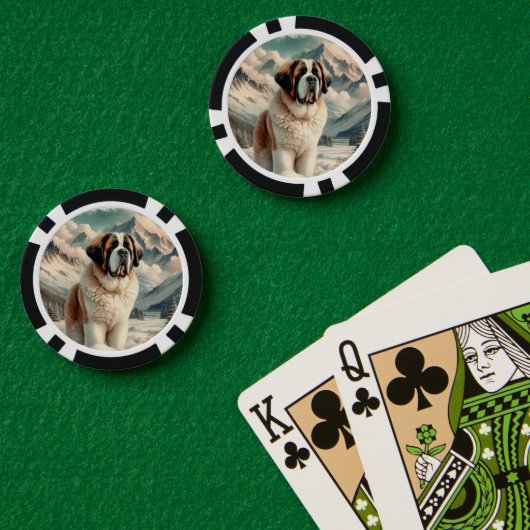 Bernhardiner Pokerchips (Pokertisch (doppelt))