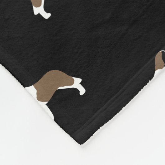 Bernhardiner-Silhouette-Muster Fleecedecke (Ecke)