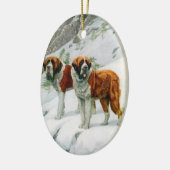 Bernhardiner-Verzierung Keramik Ornament (Links)