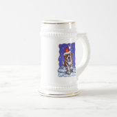 Bernhardiner-Weihnachten Bierglas (VorderseiteRechts)