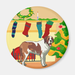 Bernhardiner-Weihnachten Magnet