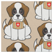 Bernhardiner-Welpe Stoff (Nahaufnahme)