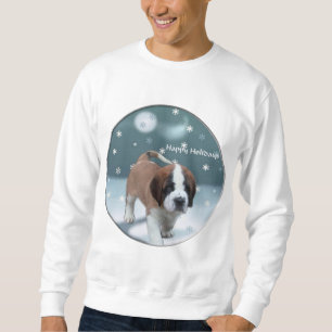 Bernhardiner-Welpen-Weihnachtsgeschenke Sweatshirt