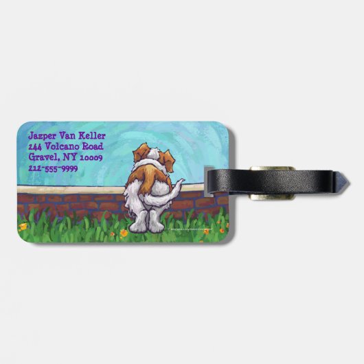 Bernhardinergeschenke u. -zusätze gepäckanhänger (Rückseite horizontal)