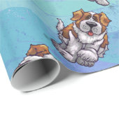 Bernhardinerkopf-und -Schwanz-Muster Geschenkpapier (Rolleneckpunkt)