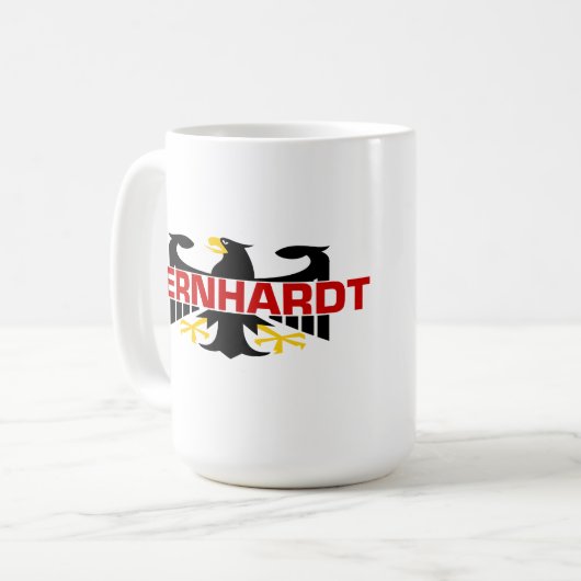 Bernhardt Familienname Kaffeetasse (Vorderseite Links)