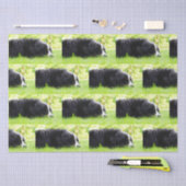 Bernhund auf Gras Seidenpapier (Handwerk)