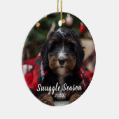 Bernice Mountain Doodle Snuggle Saison Keramik Ornament (Rechts)