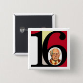 Bernie '16 button (Vorne & Hinten)
