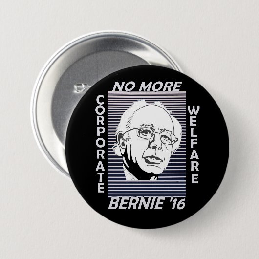 Bernie '16 button (Vorne & Hinten)