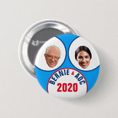 Bernie & AOC 2020 Button (Vorne & Hinten)