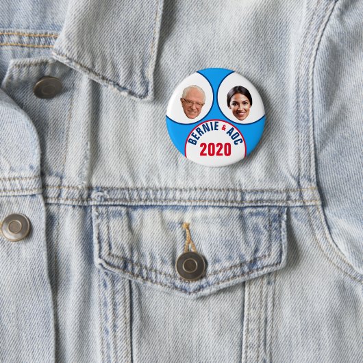 Bernie & AOC 2020 Button (Beispiel)